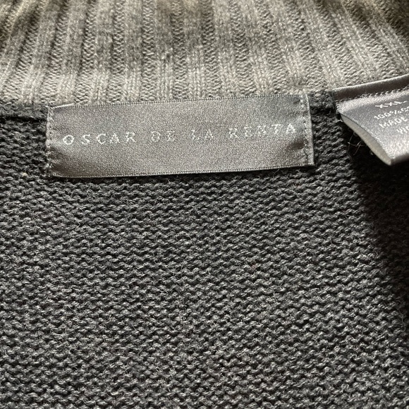 Oscar De La Renta pullover full zip sweater. Mens size XXL. Gray 100% cotton - Picture 2 of 6